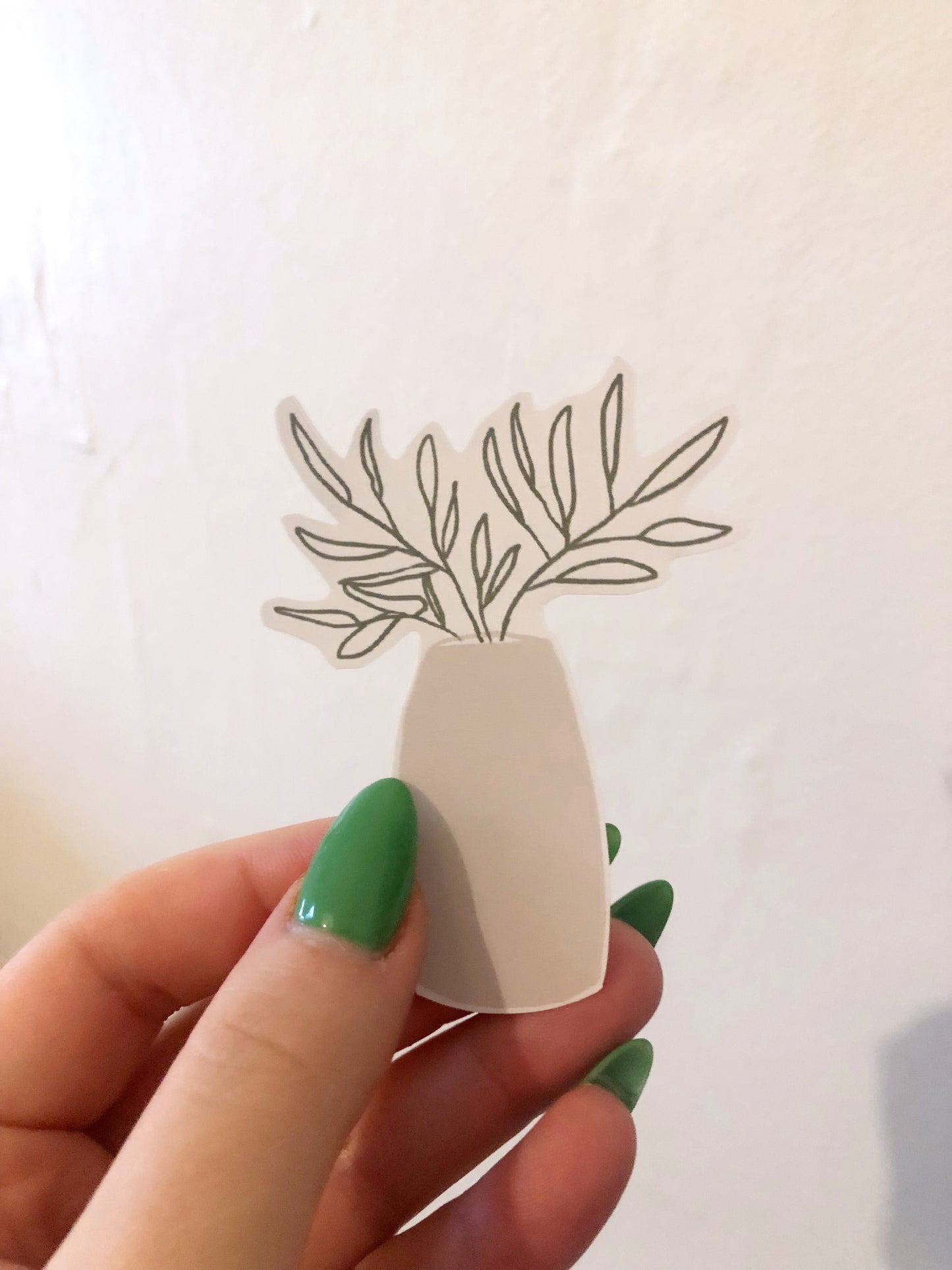 Leaves In Beige Vase